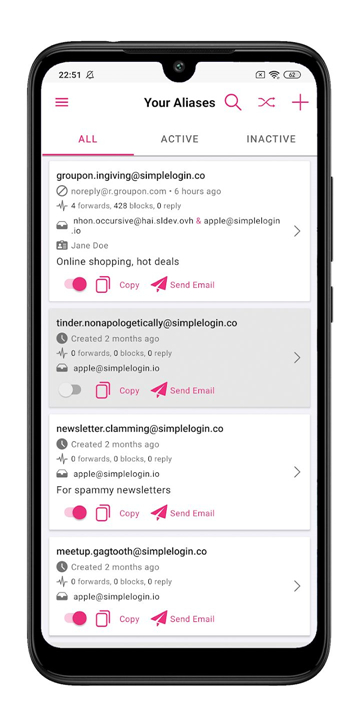 SimpleLogin | Anti-spam screenshot1