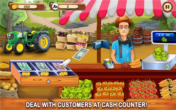 Little Farm Store Cash Register Girl Cashier Games screenshot4