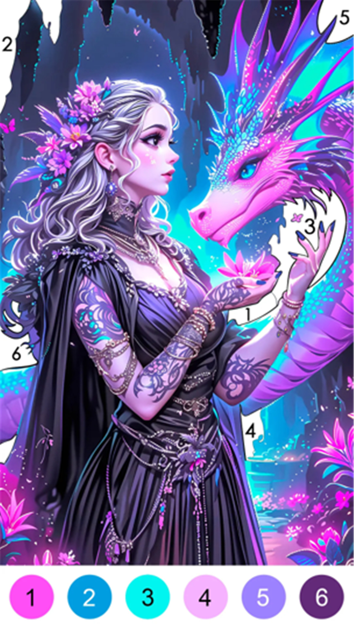 Fantasy Color-Paint By Number screenshot3