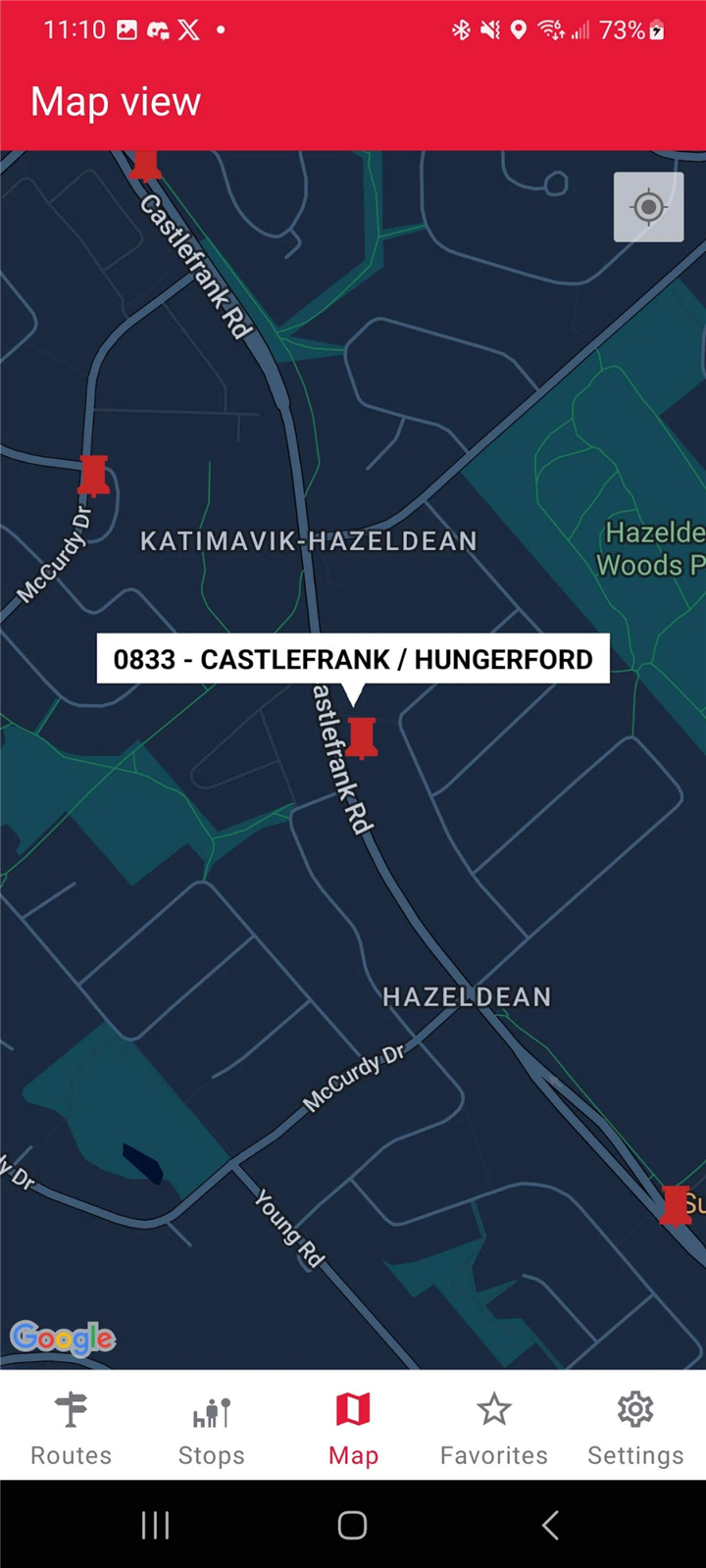 Ottawa Transit: Real-Time GPS screenshot3