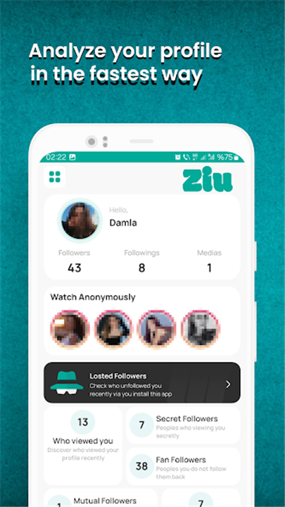 Ziu - Unfollowers Report screenshot2