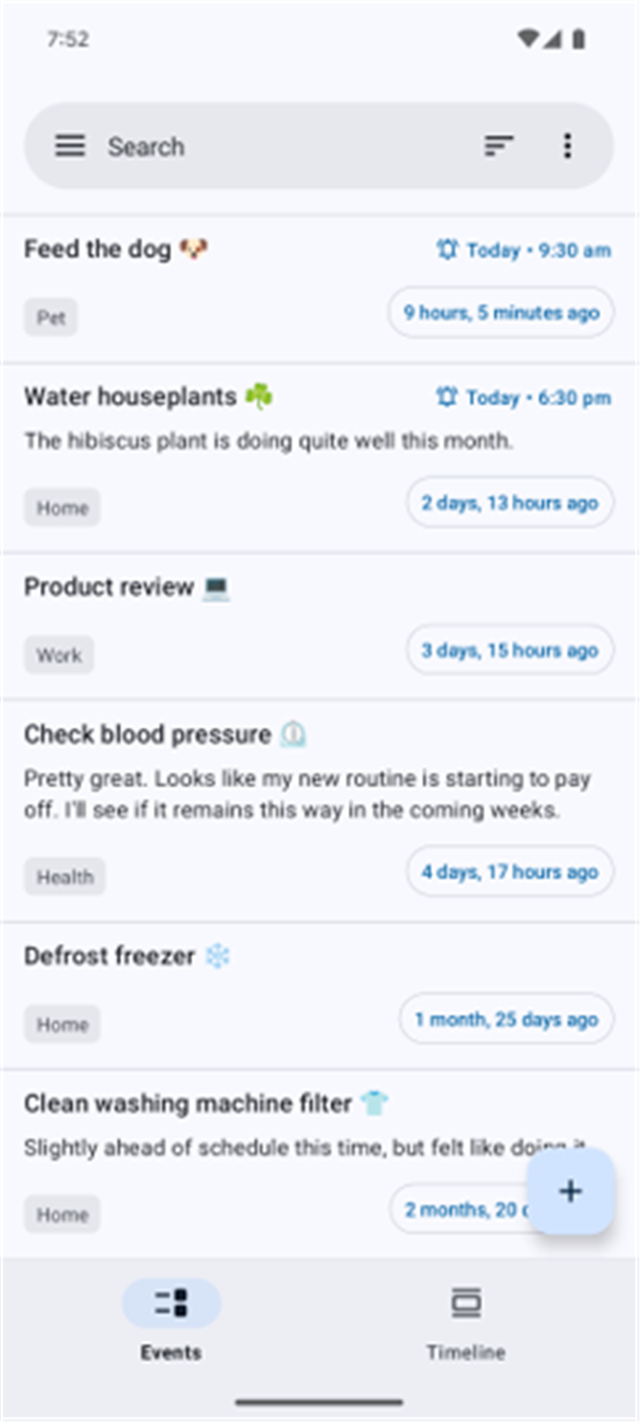TimeJot - Event timeline log screenshot1