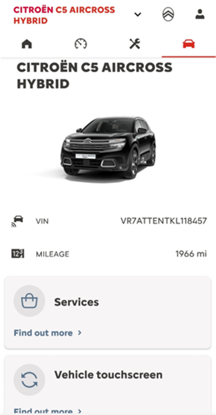 MyCitroën screenshot5