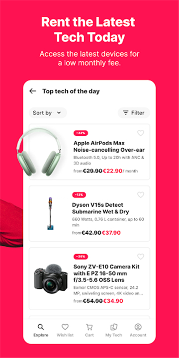 Grover - rent tech flexibly screenshot2