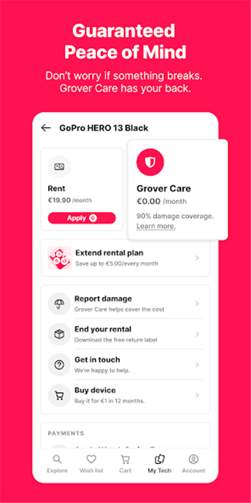 Grover - rent tech flexibly screenshot5