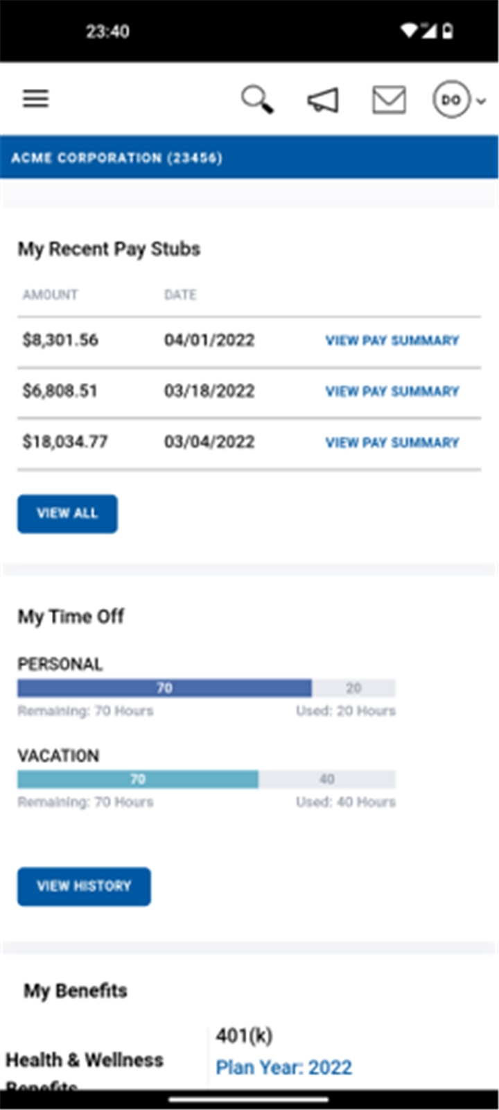 Paychex Oasis Employee Connect screenshot2