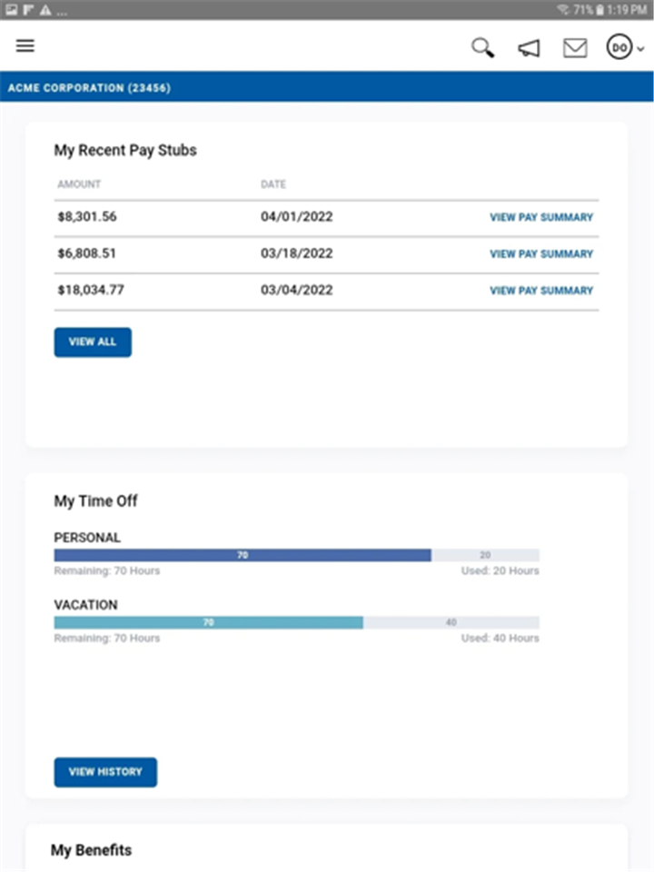 Paychex Oasis Employee Connect screenshot6