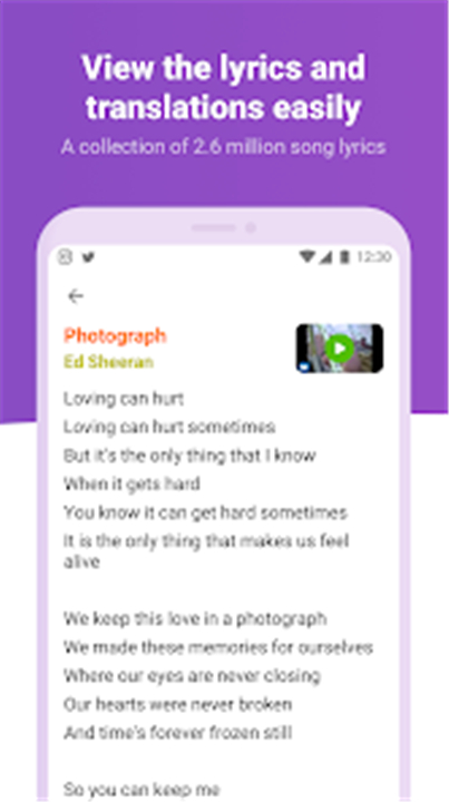 Letras - Song lyrics screenshot1