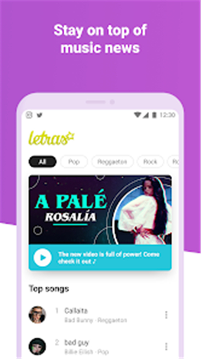 Letras - Song lyrics screenshot4
