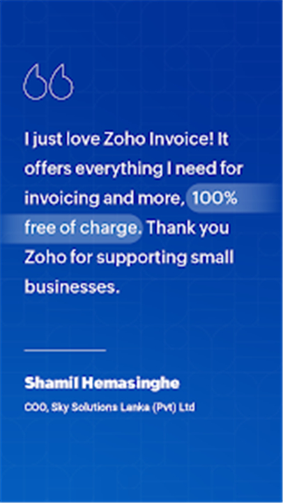 Zoho Invoice - Invoice Maker screenshot1