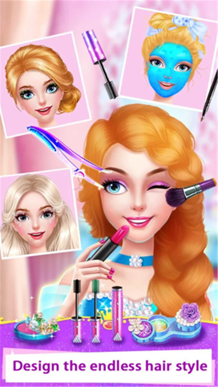 Long Hair Princess Salon Games screenshot2