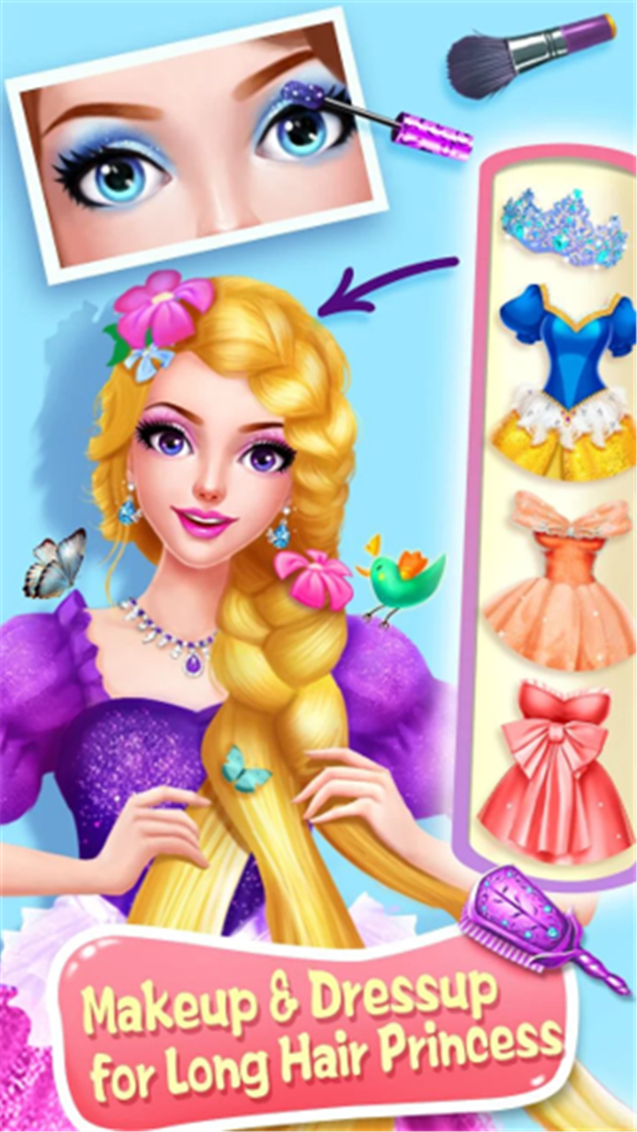 Long Hair Princess Salon Games screenshot5