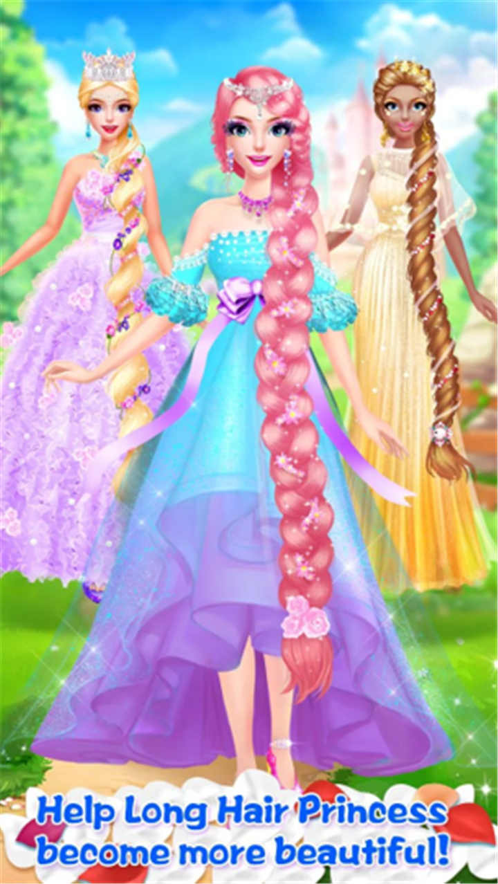 Long Hair Princess Salon Games screenshot8