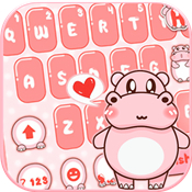 Pink Cute Hippo Theme