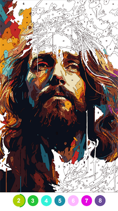 Bible Color By Number Game screenshot1
