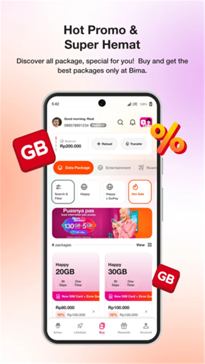 bima+ -Buy Pulsa/Package- Tri screenshot6