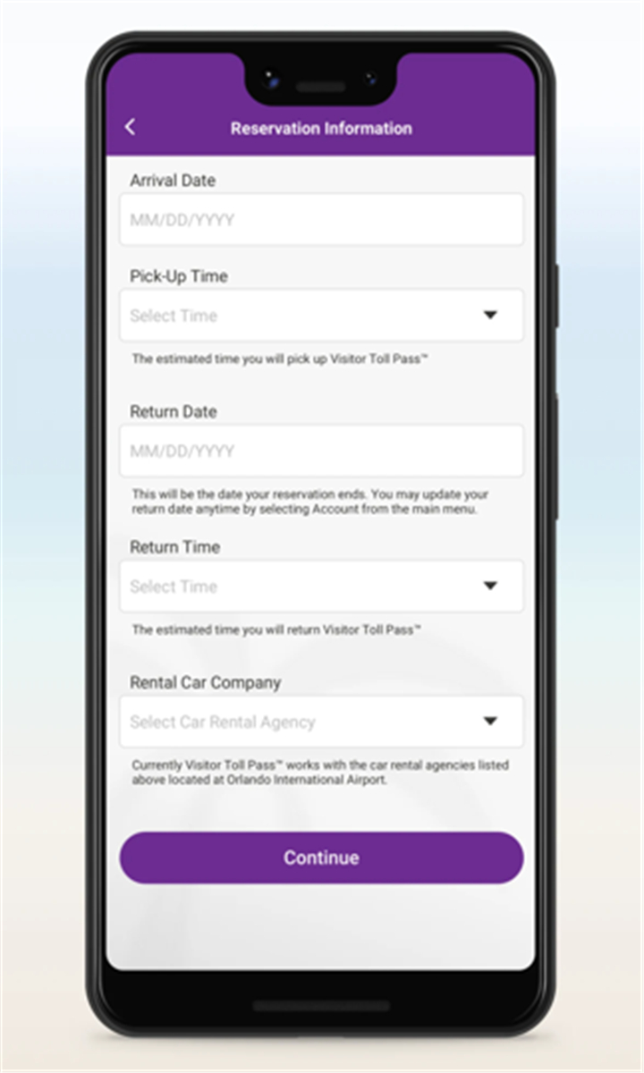 Visitor Toll Pass screenshot2