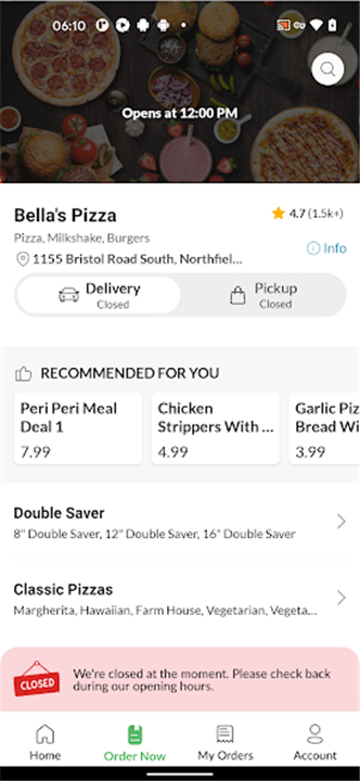 Bellas Pizza screenshot3
