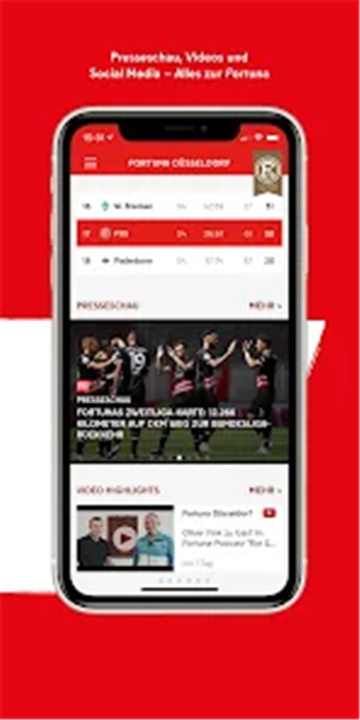 Fortuna Düsseldorf App screenshot2
