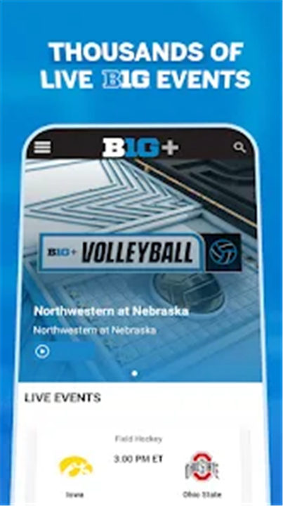 B1G+: Watch College Sports app screenshot2