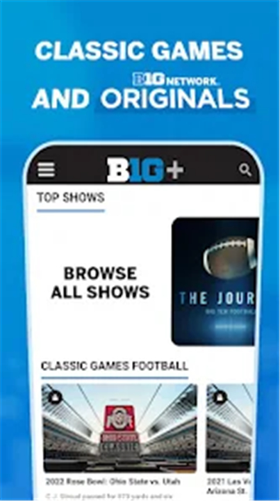 B1G+: Watch College Sports app screenshot6