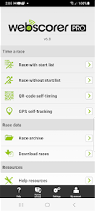 Webscorer Race & Lap Timer screenshot1