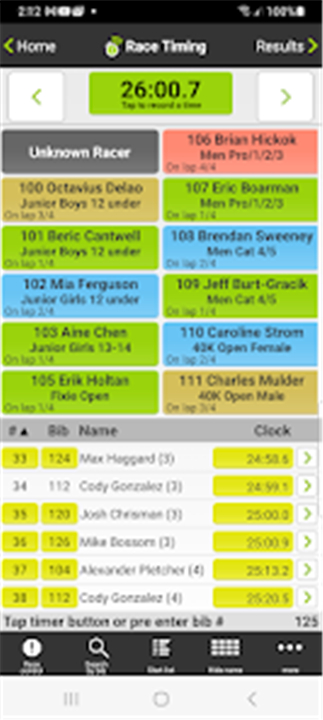 Webscorer Race & Lap Timer screenshot4