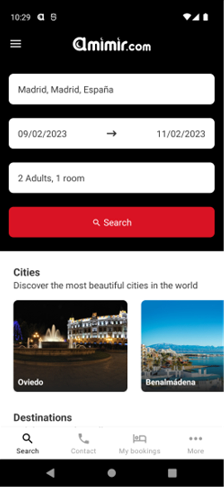 Amimir - Your Hotel Searcher screenshot1