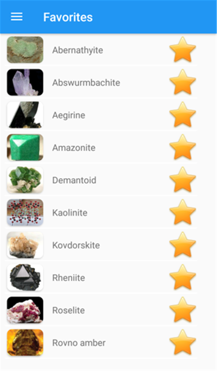 Minerals guide screenshot7