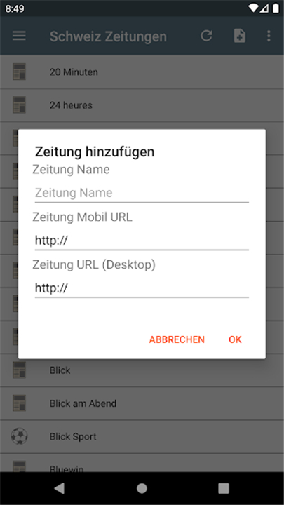 Schweiz Zeitungen screenshot5