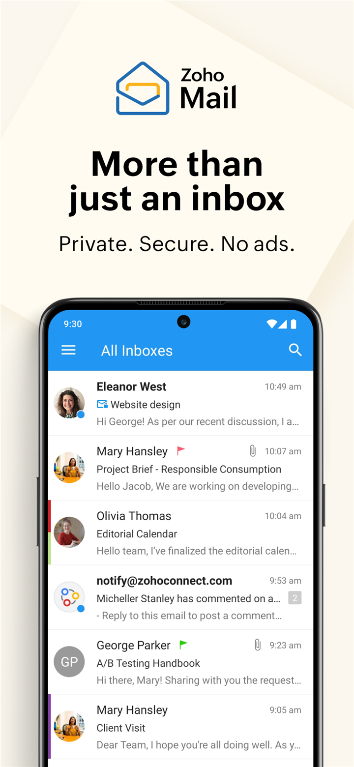 Zoho Mail - Email and Calendar screenshot1