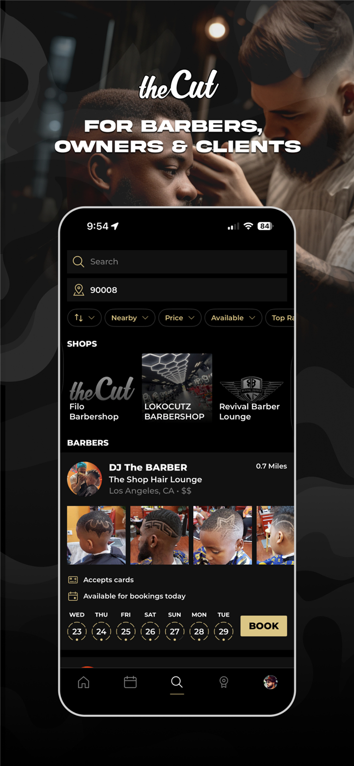 theCut: Barbershop Booking screenshot1