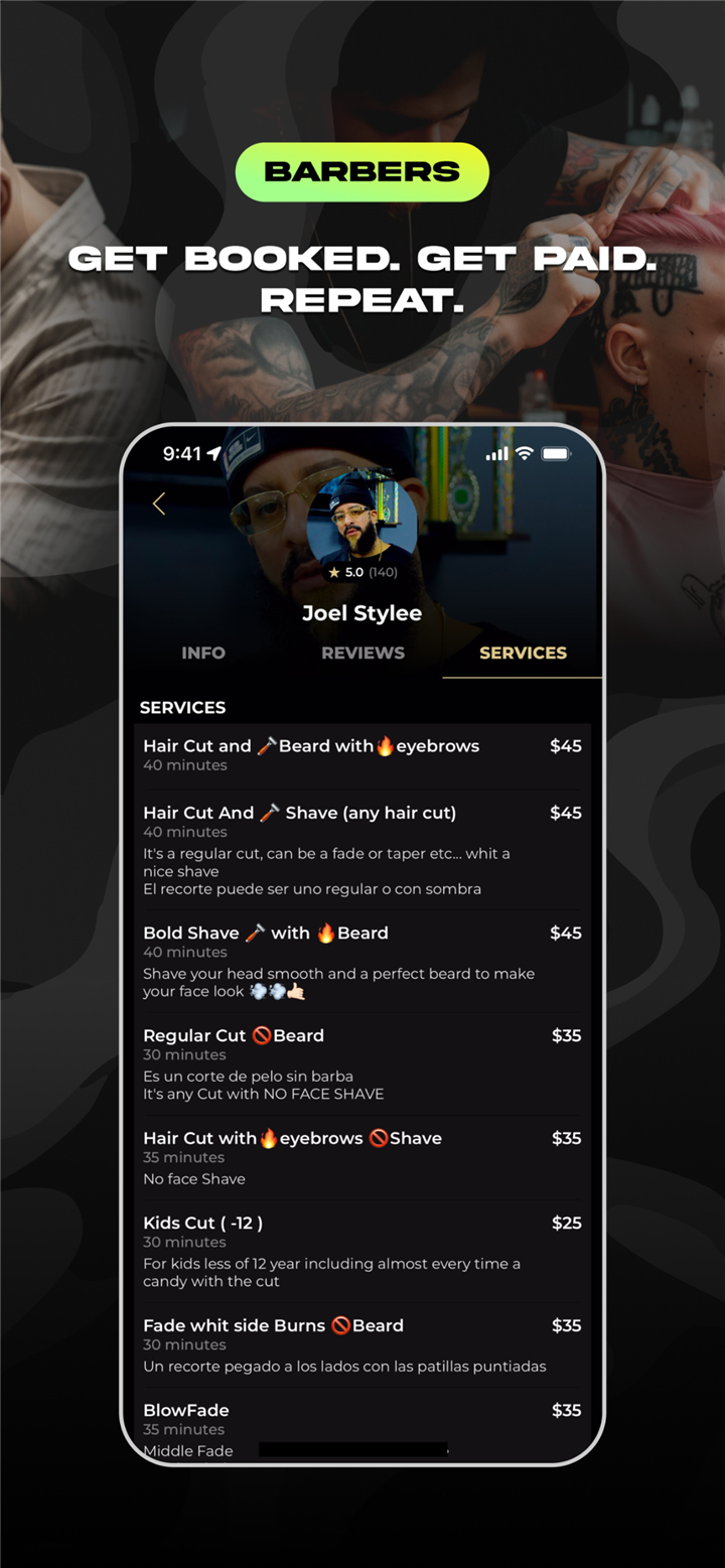 theCut: Barbershop Booking screenshot2