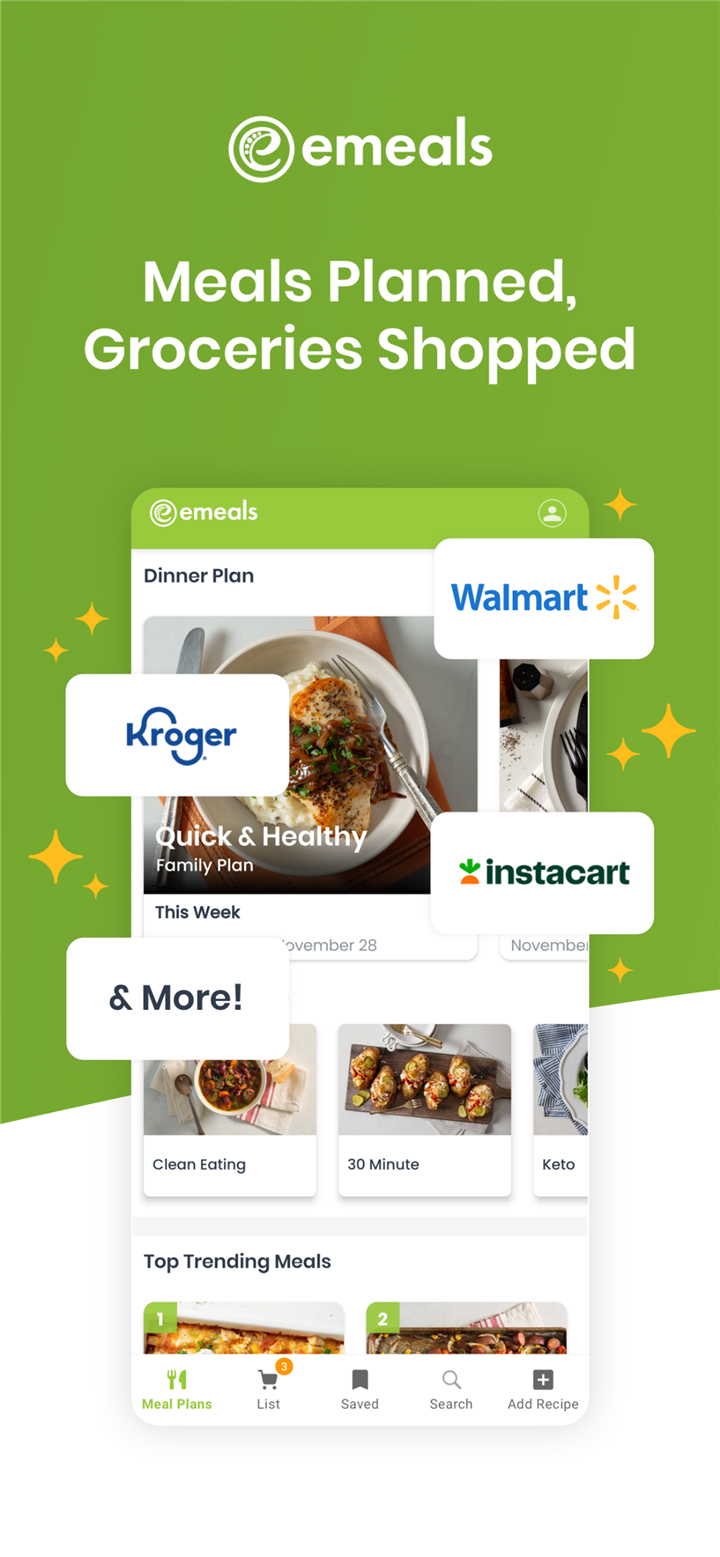eMeals - Meal Planning Recipes screenshot1