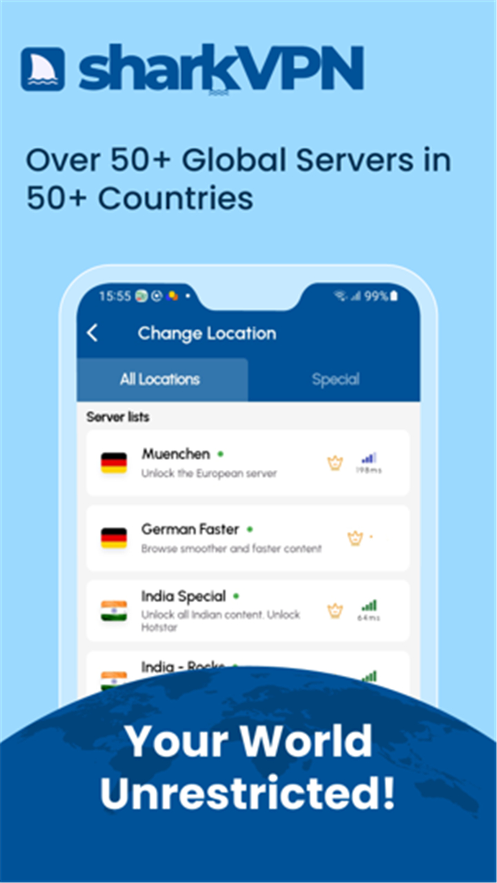 Shark VPN - VPN Proxy Master screenshot1