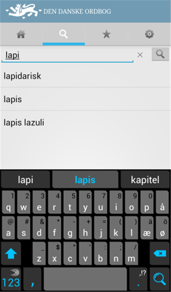 Den Danske Ordbog screenshot2