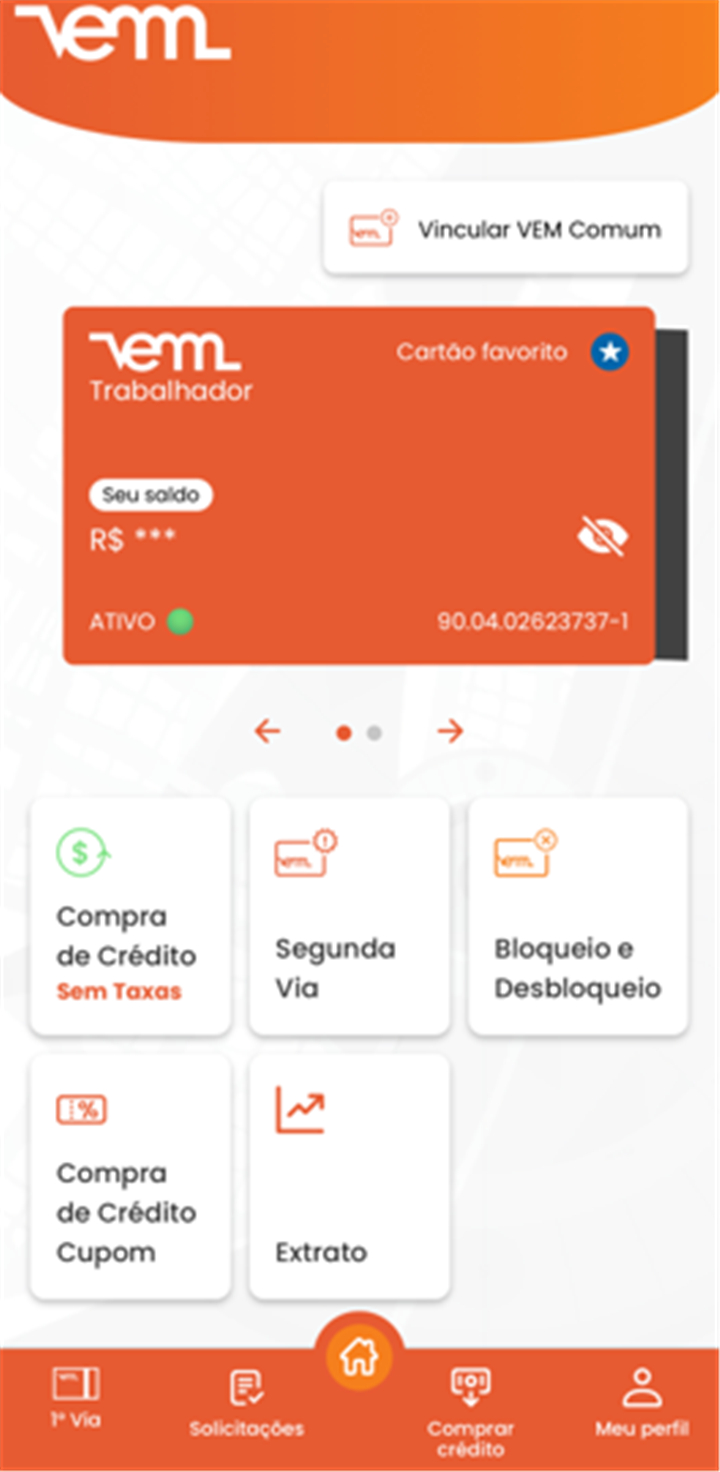 Cartão VEM screenshot2