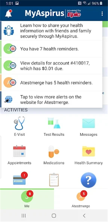 MyAspirus screenshot2