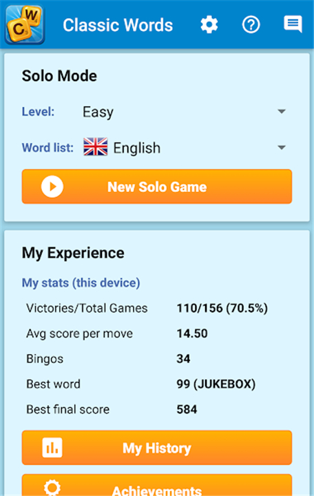 Classic Words Solo screenshot5