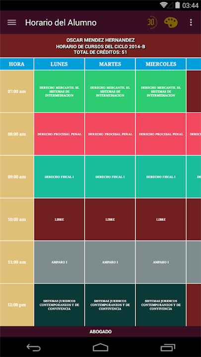 Horario CCV (Obsoleta) screenshot3