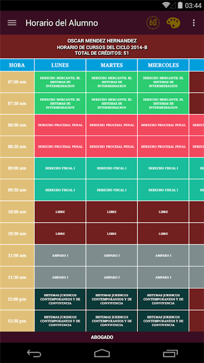Horario CCV (Obsoleta) screenshot4