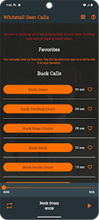 Whitetail Deer Calls screenshot1