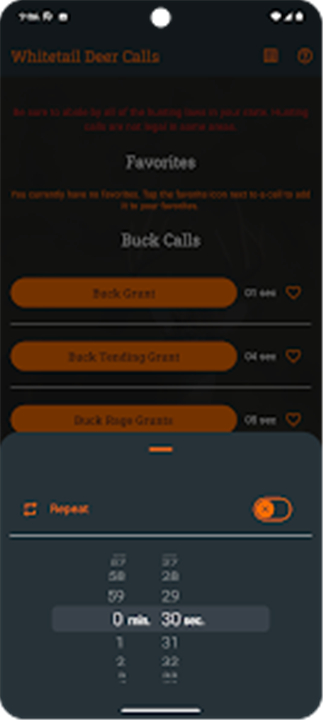 Whitetail Deer Calls screenshot2