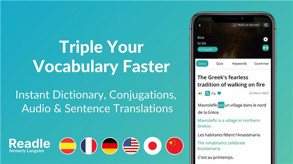 Readle: Learn Languages Daily screenshot3
