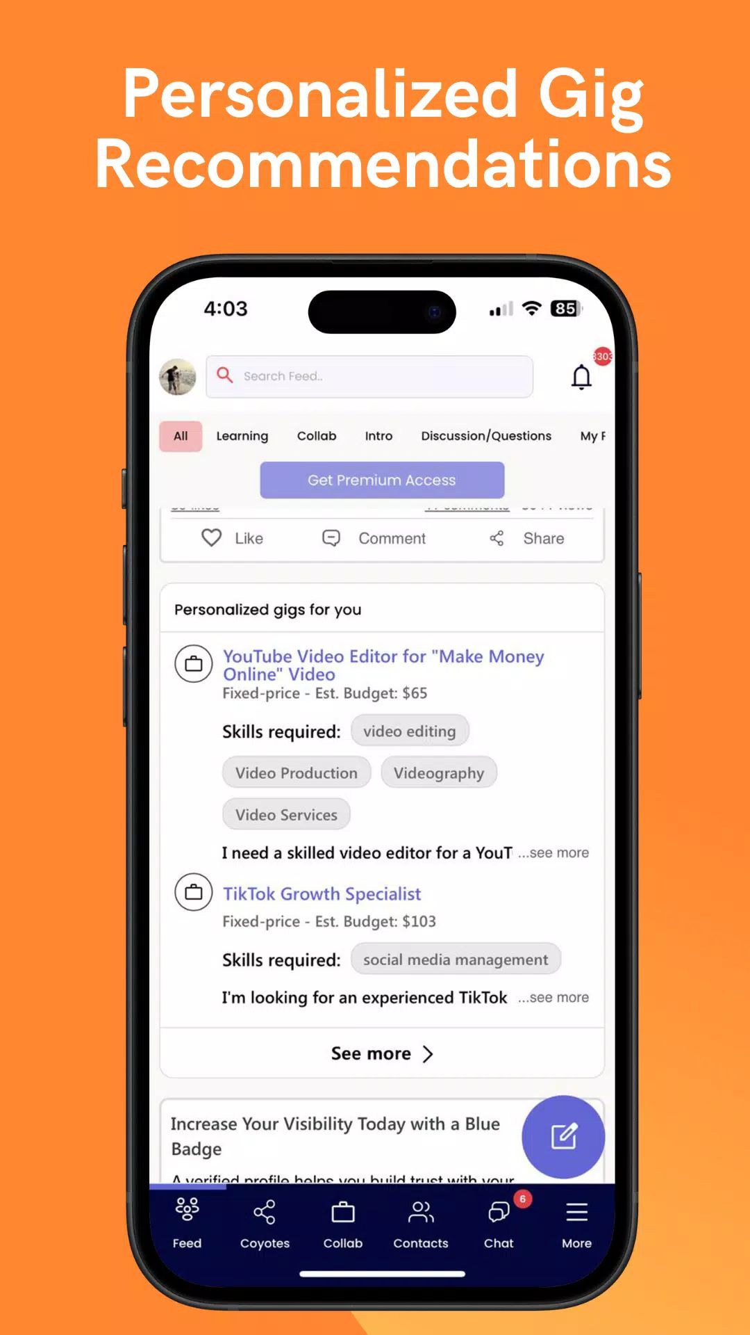 Feedcoyote: Freelancing & Earn screenshot4