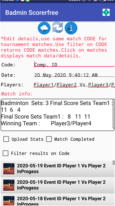 Badminton Match Scorer screenshot4