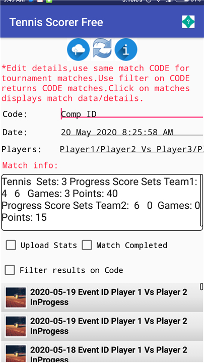 Tennis Match Scorer screenshot4