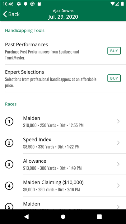 Equibase screenshot3
