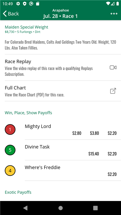 Equibase screenshot7