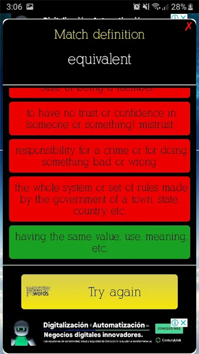 Words games - Definition match screenshot5